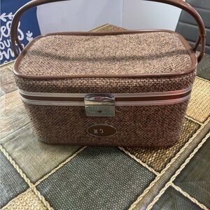 Vintage Brown Woven Box Purse